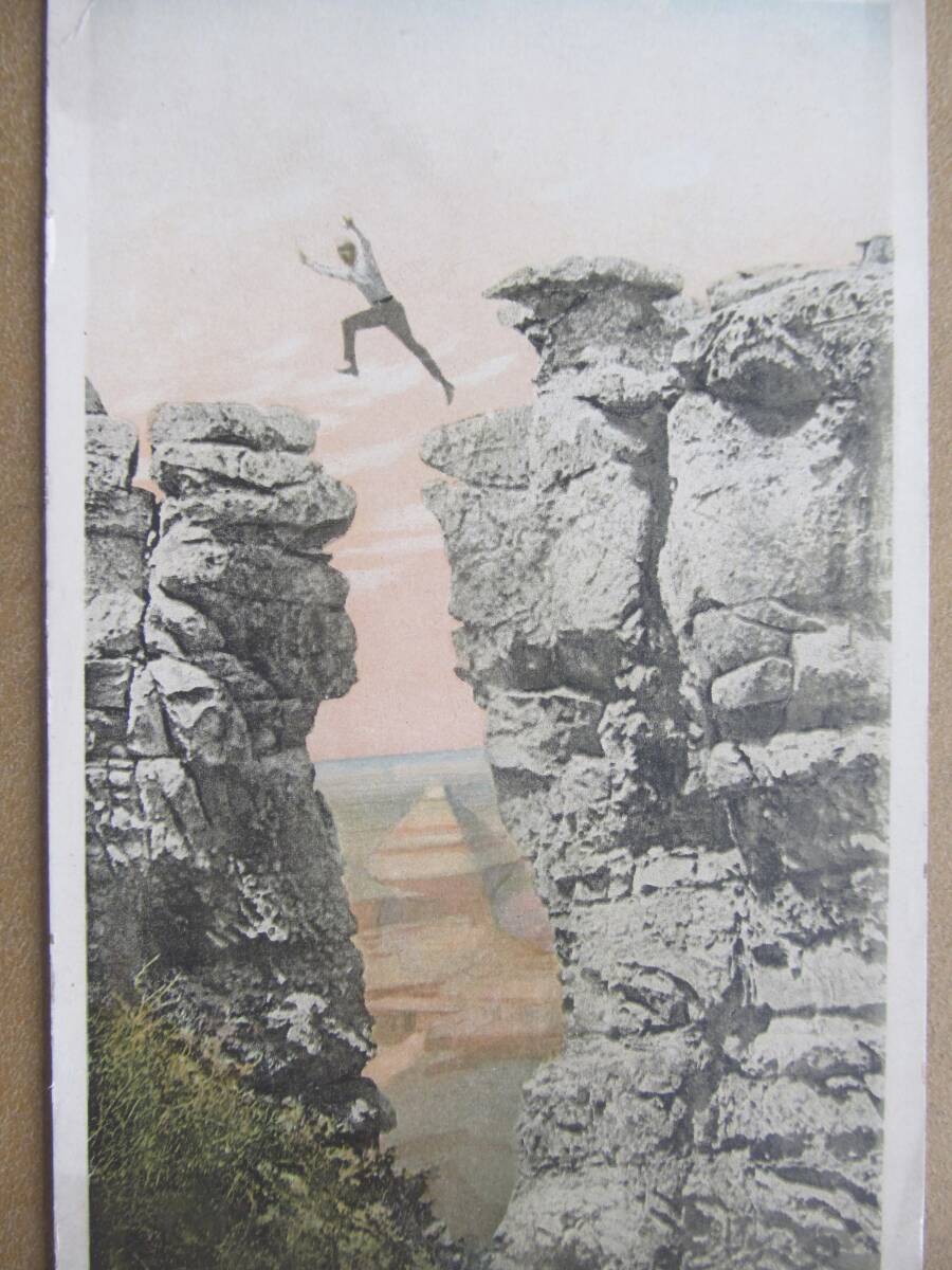 米国【グランドキャニオン】ジャンピング繪葉書 *危険*拍卖