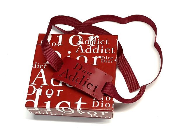 【J690】本物保証 Dior Addict ディオール アディクト リボン ブレスレット チョーカー アクセサリー 非売品 ノベルティ レッド/赤拍卖