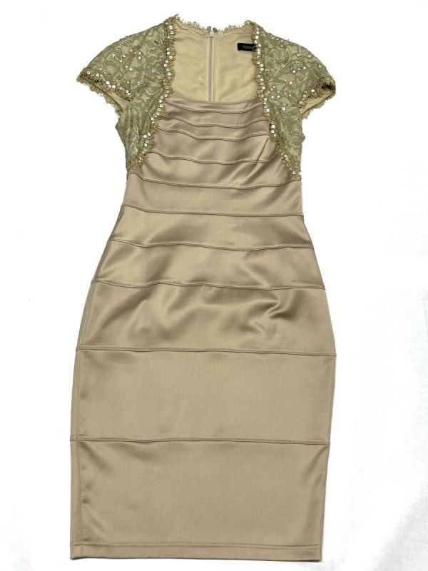 【G511】TADASHI SHOJI タダシ ショージ ワンピース フレンチスリーブ レース パーティー ドレス サイズ4拍卖