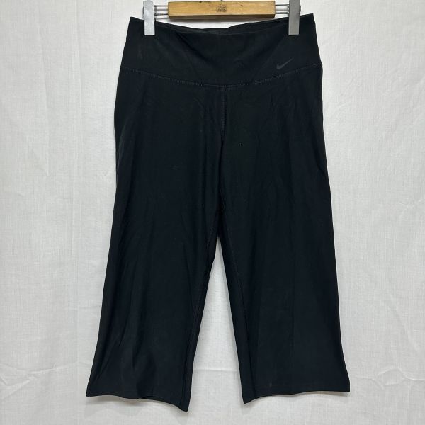 NIKE ナイキ ショート クロップド パンツ ボトム 七分 S 黒 ブラック トレーニング スポーツ ランニング フィットネス ヨガ ウエア b22251拍卖