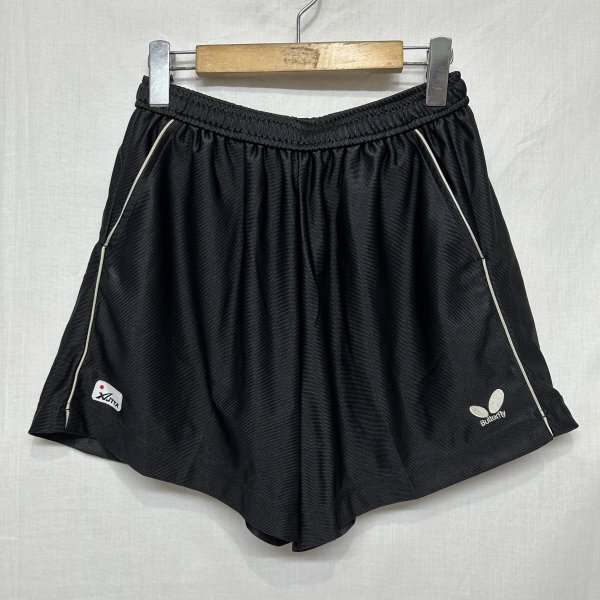 Butterfly バタフライ ショート ハーフ ゲーム パンツ VS JTTA 日本 卓球 協会 ユニフォーム ウエア O 黒 ブラック トレーニング b22441拍卖