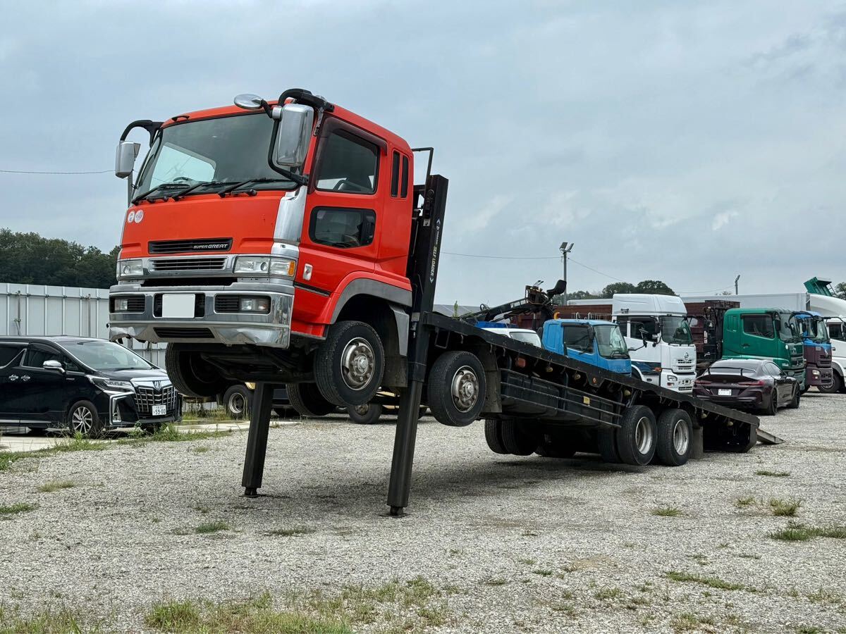 ■積載14200kg■平成17年式■三菱ふそう■重機運搬車ハイジャッキ■距離68万㌔■アユミ付■Bカメラ■車検令和7年11月■ウインチ付■ETC拍卖