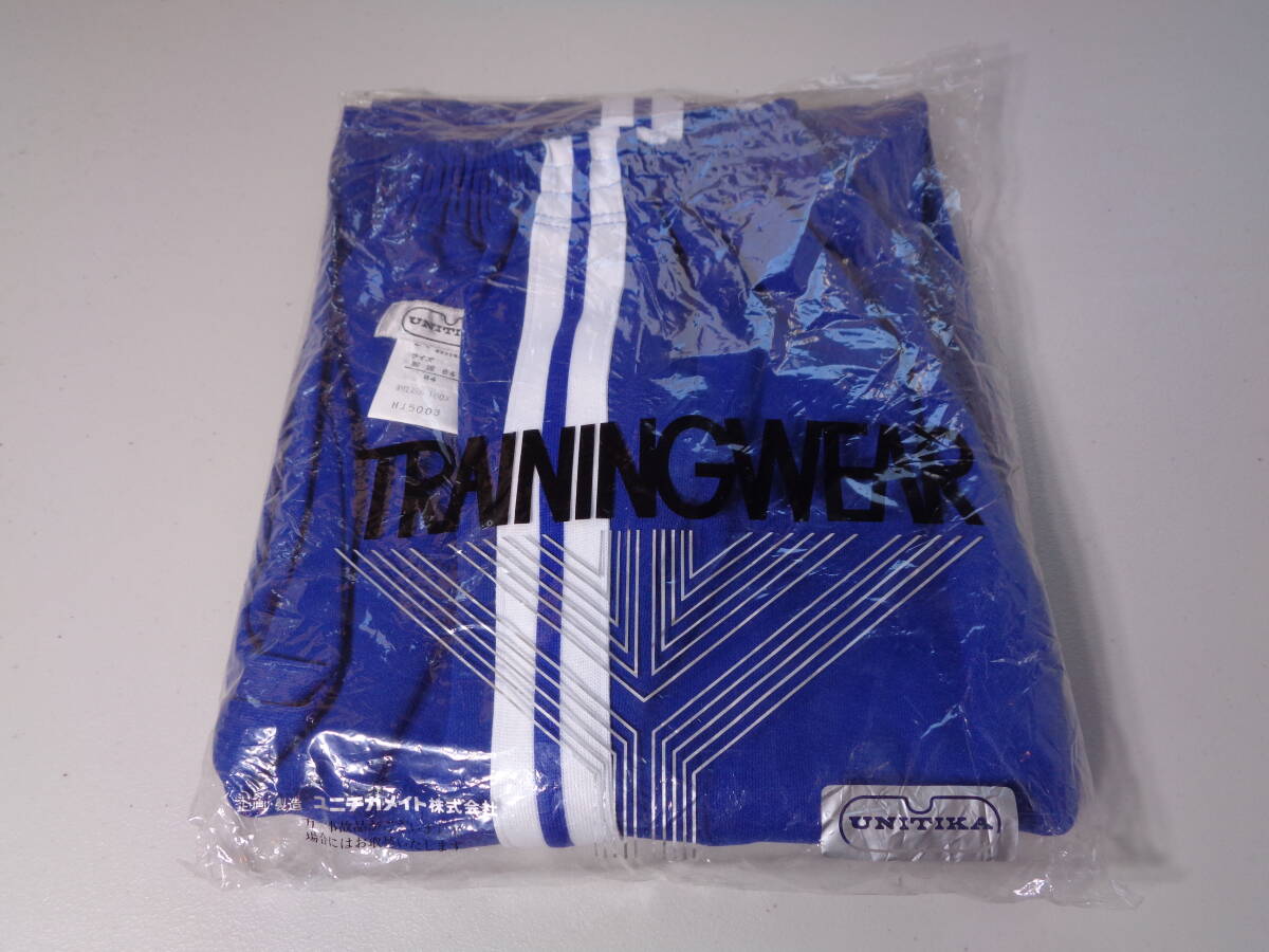 胴囲84 navy blue? white ● unitika ●ジャージ パンツ レトロ 体操 保管品拍卖
