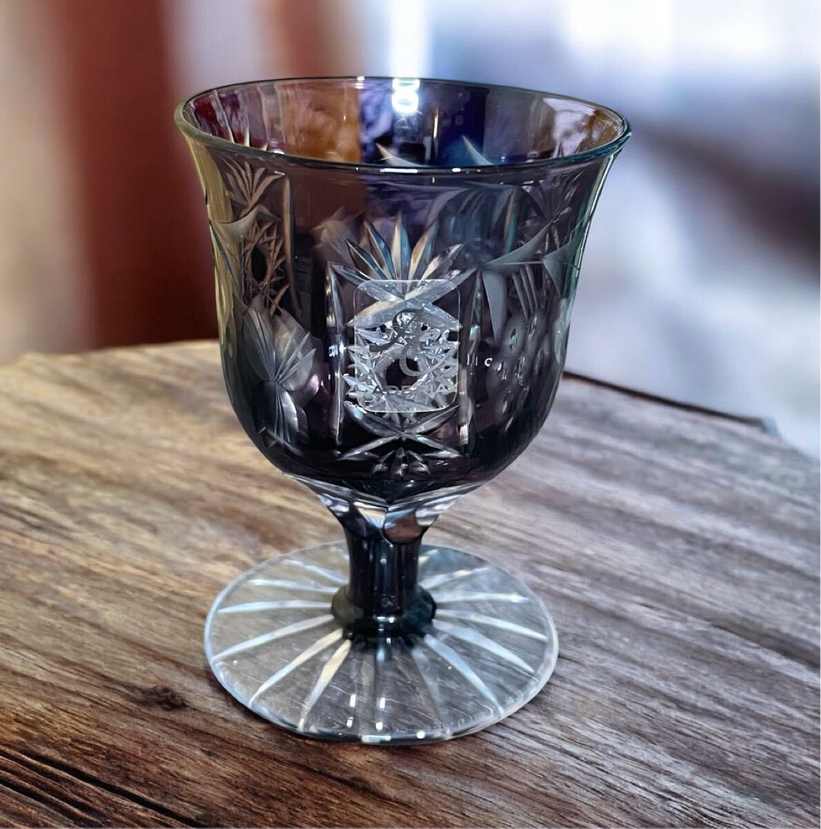 ADERIA アデリア ボヘミアクリスタル カットゴブレット BOHEMIA刻印拍卖