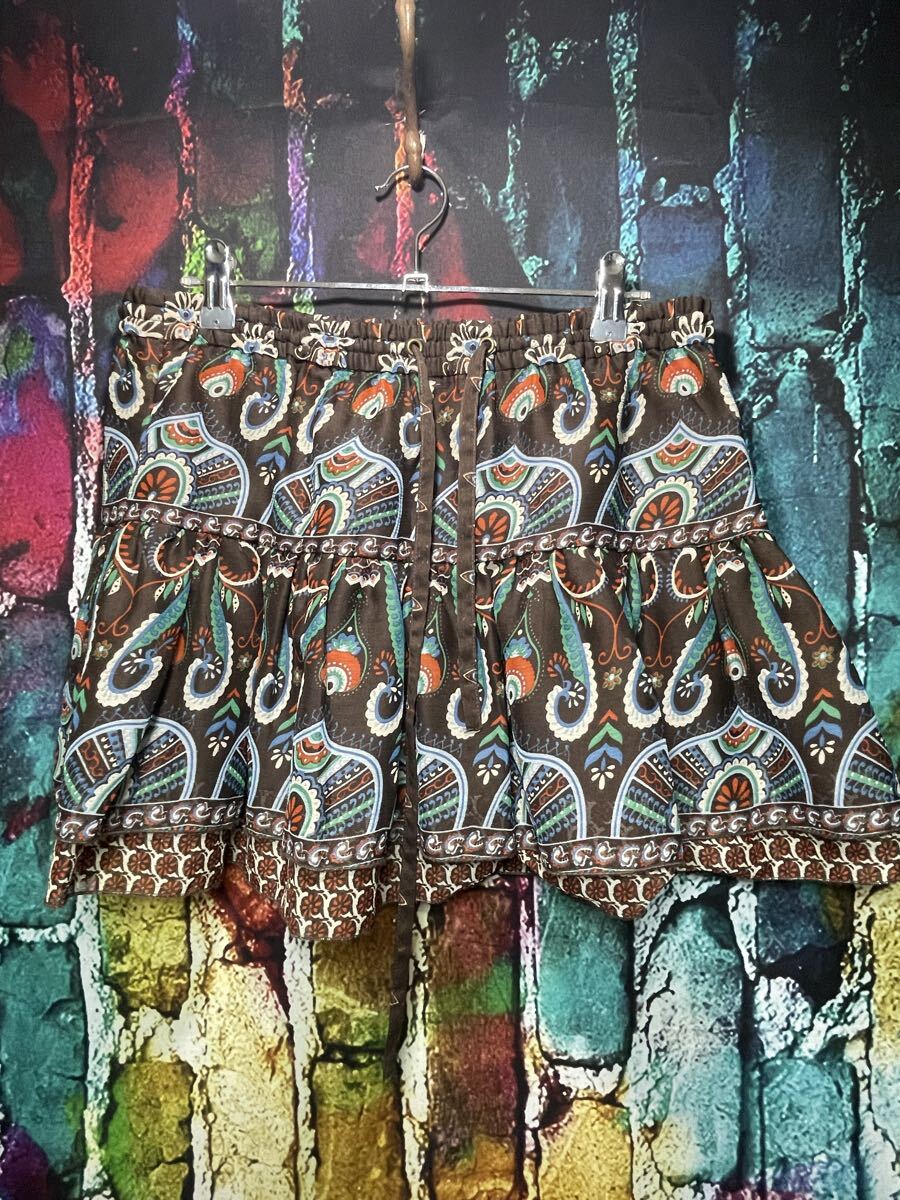 Flower Children ペイズリー柄 ティアードミニスカート size F拍卖