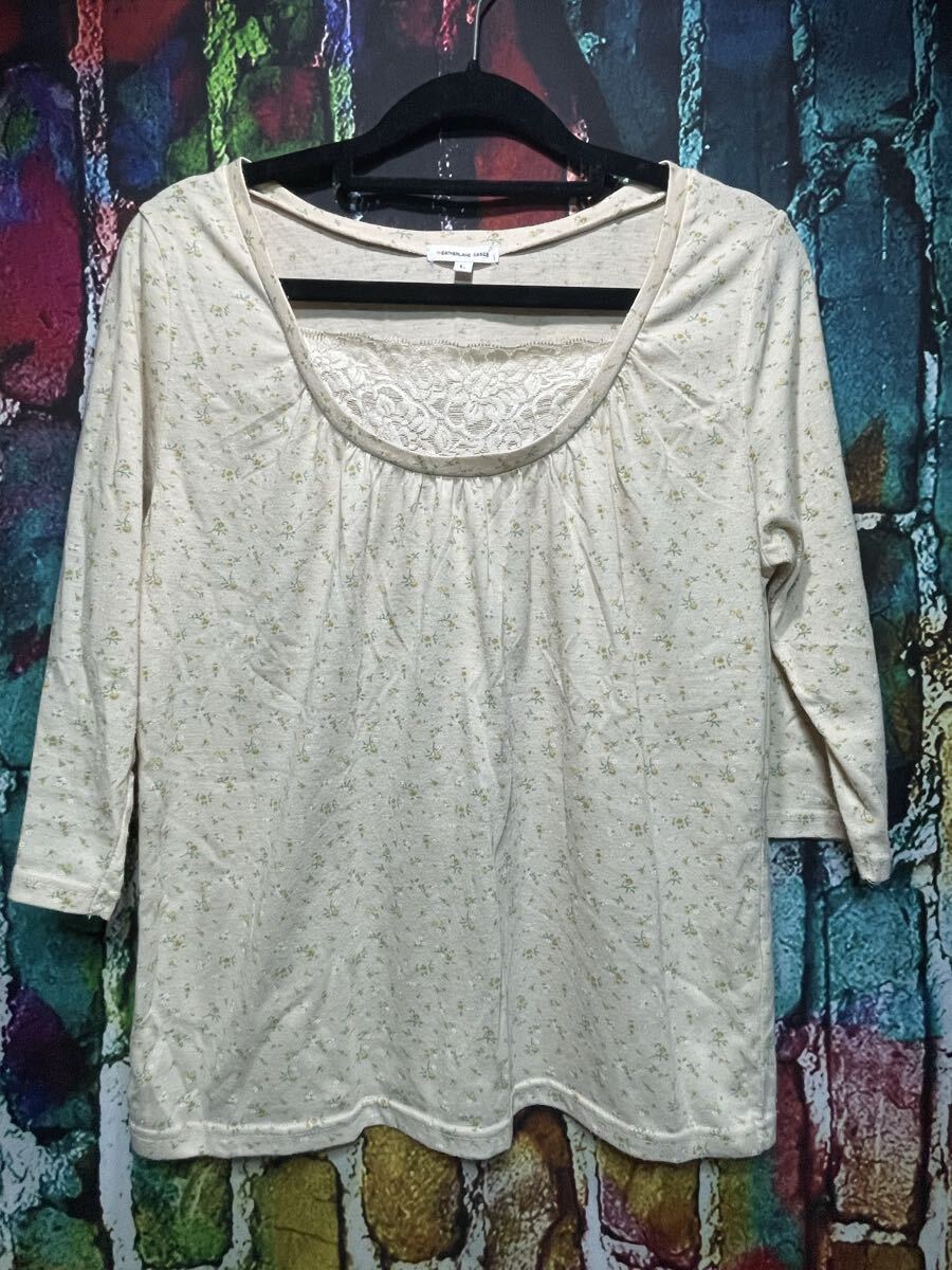 WEATHERLAND BASICS 小花柄 7分袖 Tシャツ size L拍卖