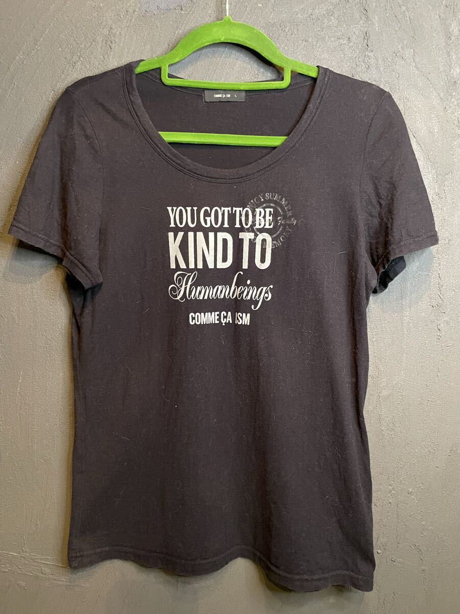 COMME CA ISM コムサイズム Tシャツ 半袖カットソー size L拍卖
