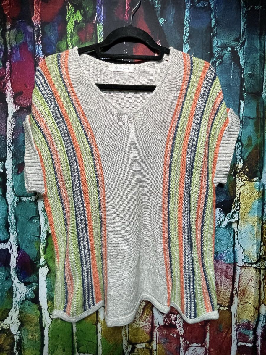 Bou Jeloud ブージュルード Vネックサマーニット size F拍卖