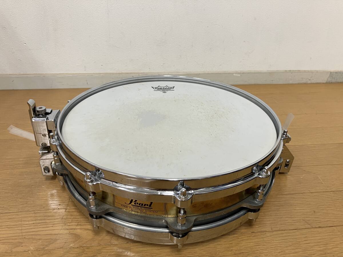 ★Peal パール Brass Shell FREE FLOATING SYSTEM 14×3.5インチ ピッコロ・スネアドラム  スナピー全面当たり 日本製★拍卖