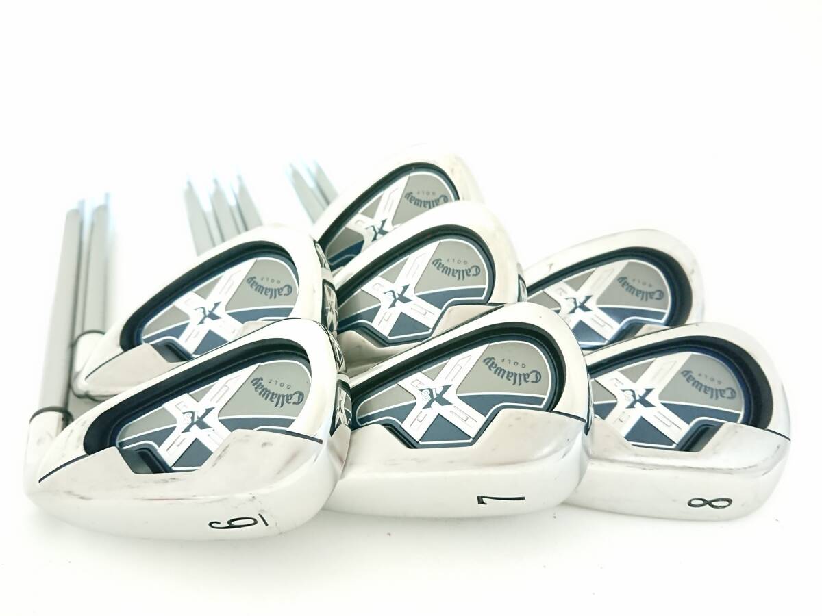 貴重なレディース !!!◆◆ 高級 軽量 女性 キャロウェイ X‐18 日本仕様 良品 ◆◆豪華7本組!!!拍卖