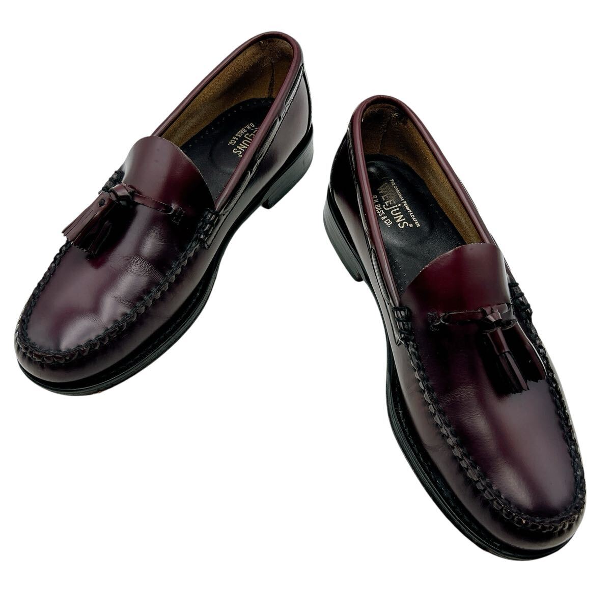 H.BASSジーエイチバスラーキン タッセルローファーUS7.5BO 25.5㎝拍卖