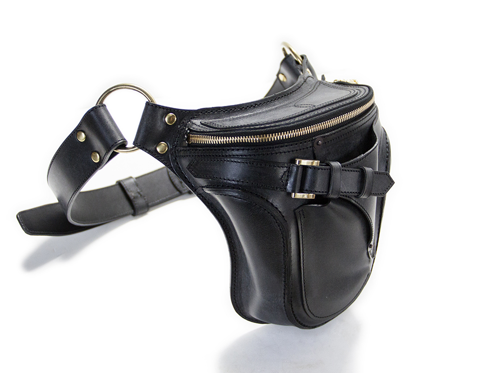 MOTOR ROCK MOTOR ROCK × GAHO レザーバッグ Type B ブラック (MR-GO002B)拍卖