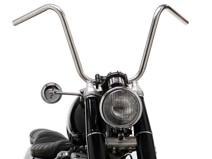 MOTOR ROCK 69バー チョッパースタイル 1インチ ブラックディンプル無し (MR-HC009I)拍卖