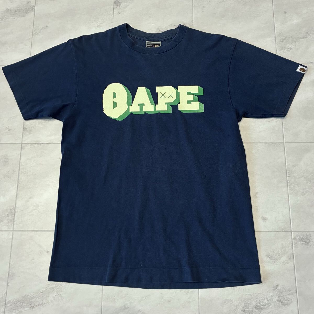 初期 BAPE x KAWS A BATHING APE アベイシングエイプ カウズ コラボ ビンテージ 半袖Tシャツ拍卖