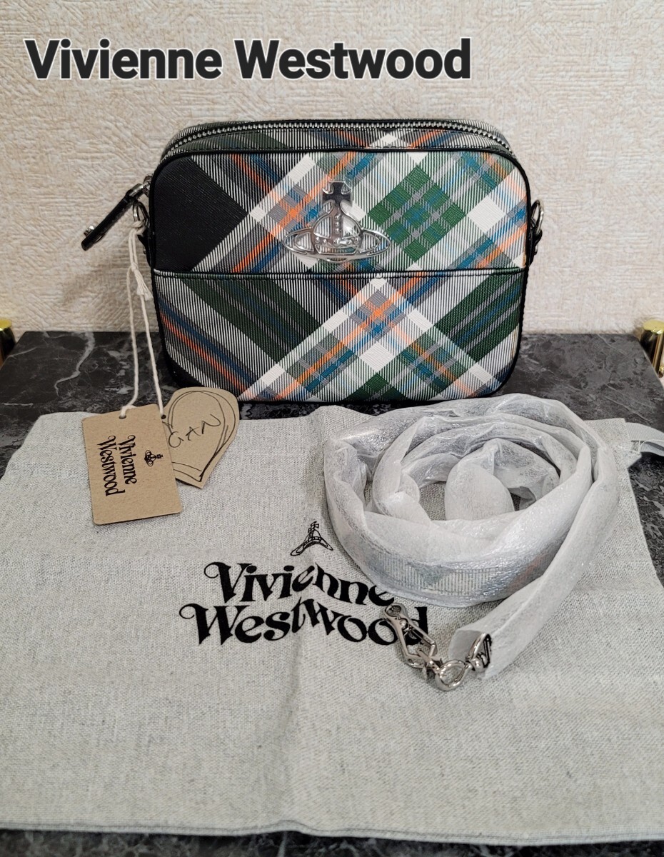 【Vivienne Westwood】ショルダーバッグ チェック柄 未使用品拍卖