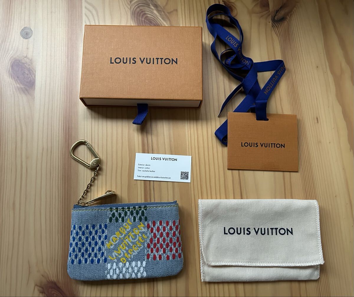 LV バーズ・ダミエデニム カードキーケース ポシェット・クレ ルイヴィトン  コインケース拍卖