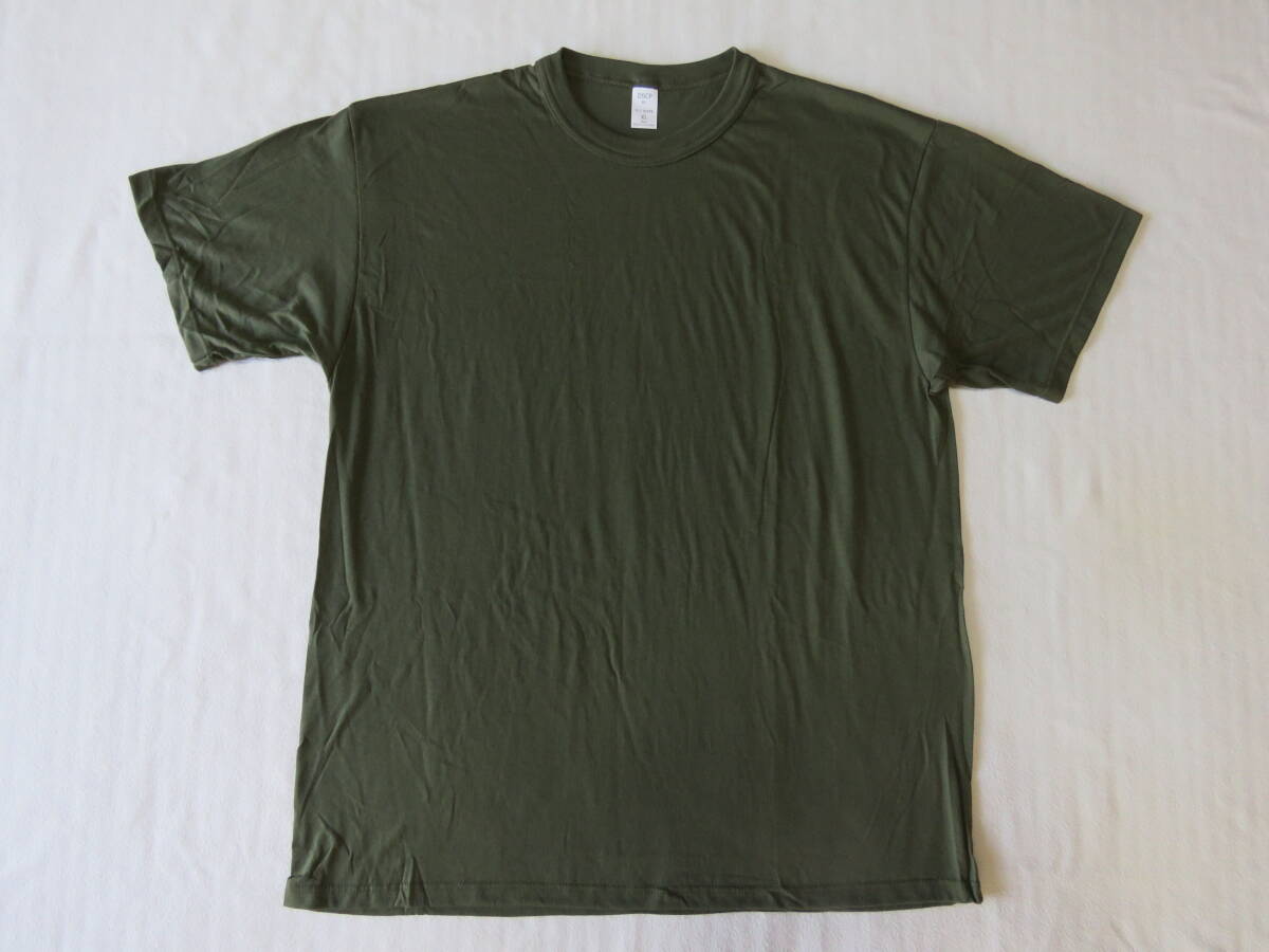 米軍 デッドストック DSCP BY SOFFE ミリタリー Tシャツ ソフィー グリーン 無地 半袖 USA製 M.J.SOFFE XL拍卖