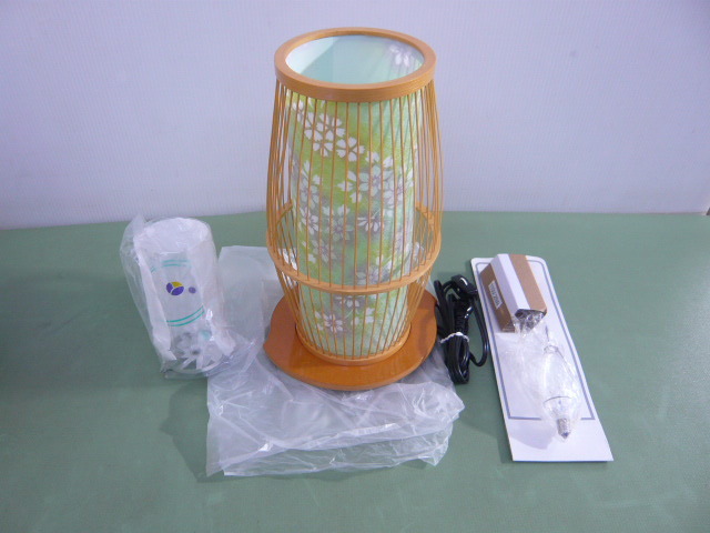 A404◆盆提灯 京竹 2号 提灯 霊前灯 二号 灯篭 ちょうちん 盆 お盆 夏 お参り ◆未使用◆通電OK◆F2拍卖