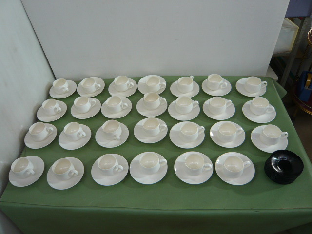 BA414◆HOYA ホーヤ コーヒーカップ&ソーサー コーヒーカップ/ティーカップ まとめ 27客+皿13枚/お店 事務所 会議等へ◆中古美品◆D1◆拍卖