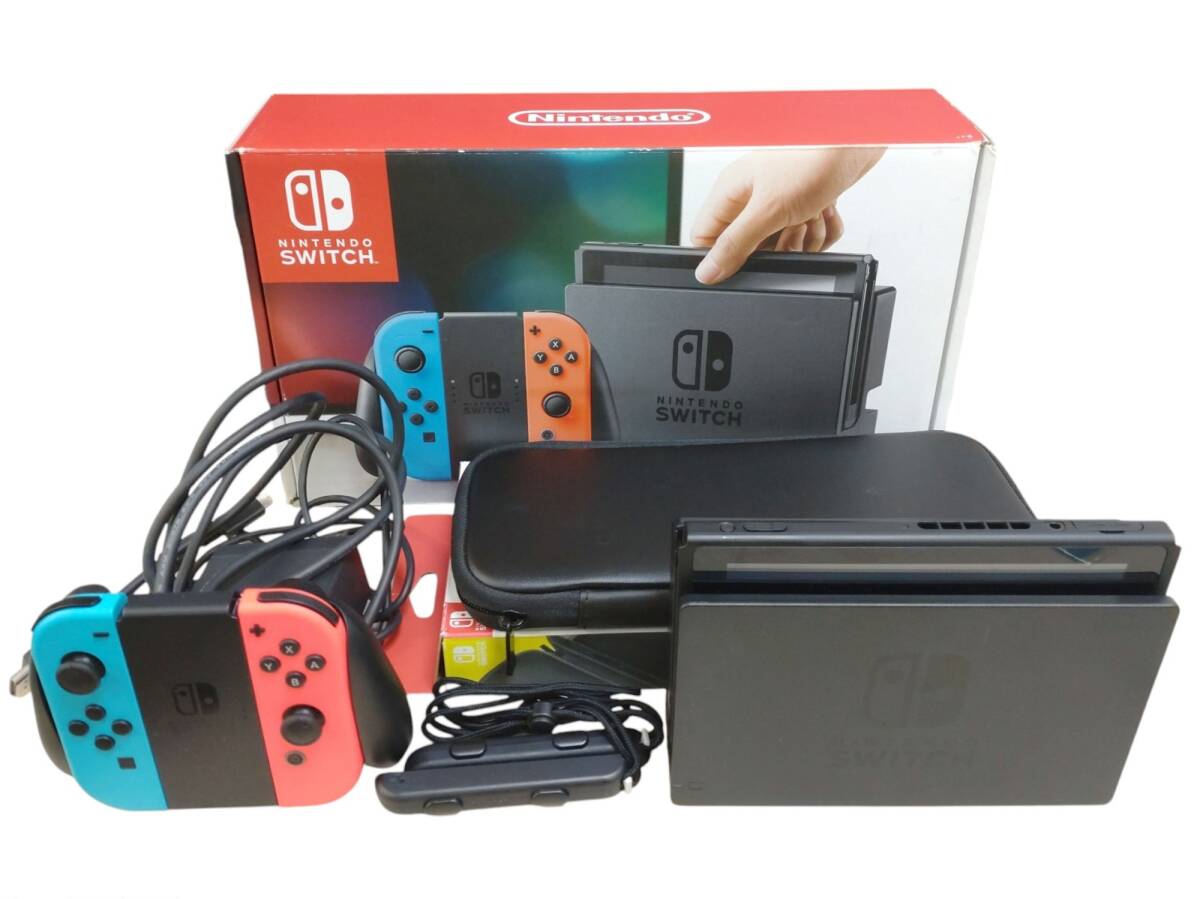 ■ ◎ 任天堂 Nintendo Switch ネオンブルー・ネオンレッド ニンテンドー スイッチ キャリングケース テレビゲーム機 HAD-S-KABAA 本体拍卖
