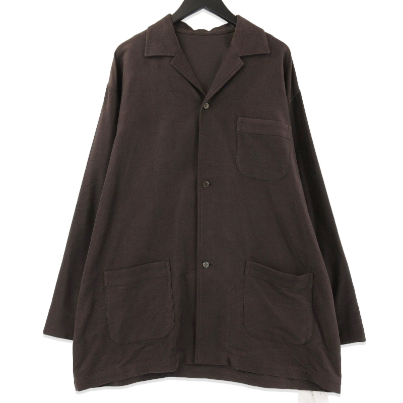 未使用 Cale カル COTTON SILK MOLESKIN JACKET C243F05B01 コットン シルク モールスキン ジャケット ブラウン 5 タグ付き 71013360拍卖