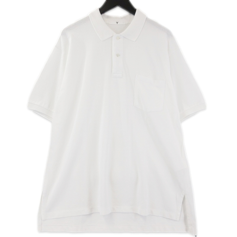 未使用 Y ワイ ORGANIC COTTON KANOKO POLO 165-5166388 半袖ポロシャツ 鹿の子 コットン 日本製 ホワイト 白 M タグ付き 71013367拍卖