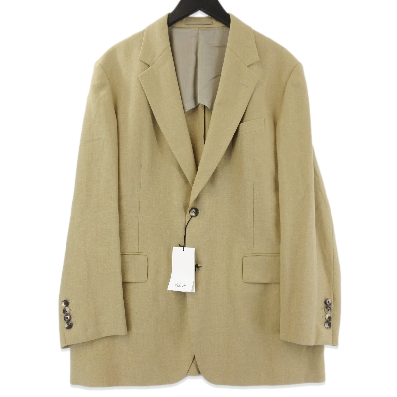 未使用 YLEVE イレーヴ HEMP ORGANIC COTTON CANVAS JACKET 170-4120007 テーラードジャケット ヘンプ カーキ 5 タグ付き 71013352拍卖