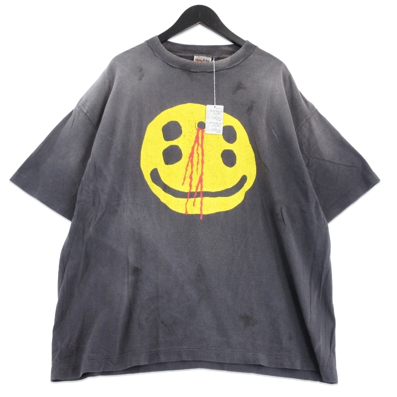 未使用 SAINT Mxxxxxx × Cactus Plant Flea Market セントマイケル CP_SS TEE SMILE SM-YS1-0000-C01 ブラック 黒 XL タグ付き 70016786拍卖