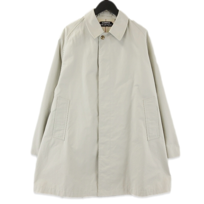 AUBERGE × Brilla per il gusto オーベルジュ ブリッラペルイルグスト カーコート 1枚袖 ラグラン ギャバジン ベージュ 40 71013439拍卖