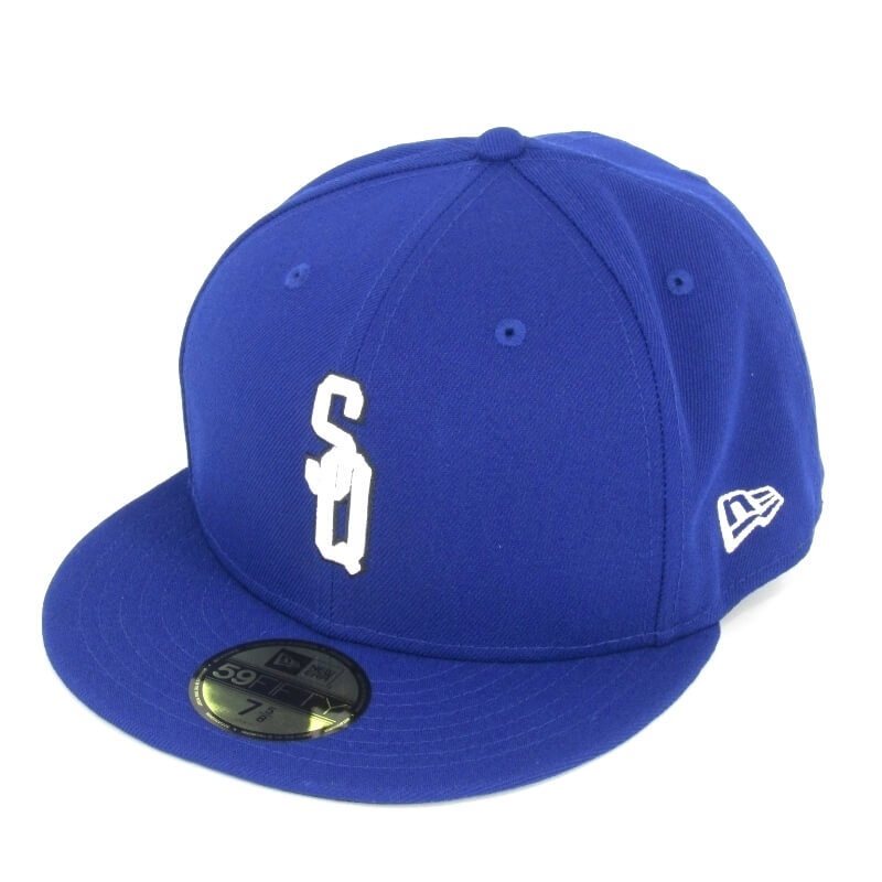 美品 SEQUEL × NEW ERA シークエル ベースボールキャップ SQ-24SS-HT-01 59FIFTY 7 5/8 ロゴ刺繍 コラボ ブルー 30013173拍卖