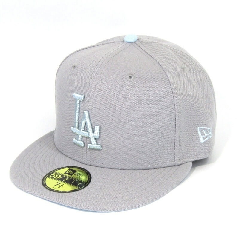 未使用 NEW ERA ニューエラ ベースボールキャップ 59FIFTY Frosty LA ロサンゼルス ドジャース 14520628 5950 7 3/8 グレー 30013197拍卖