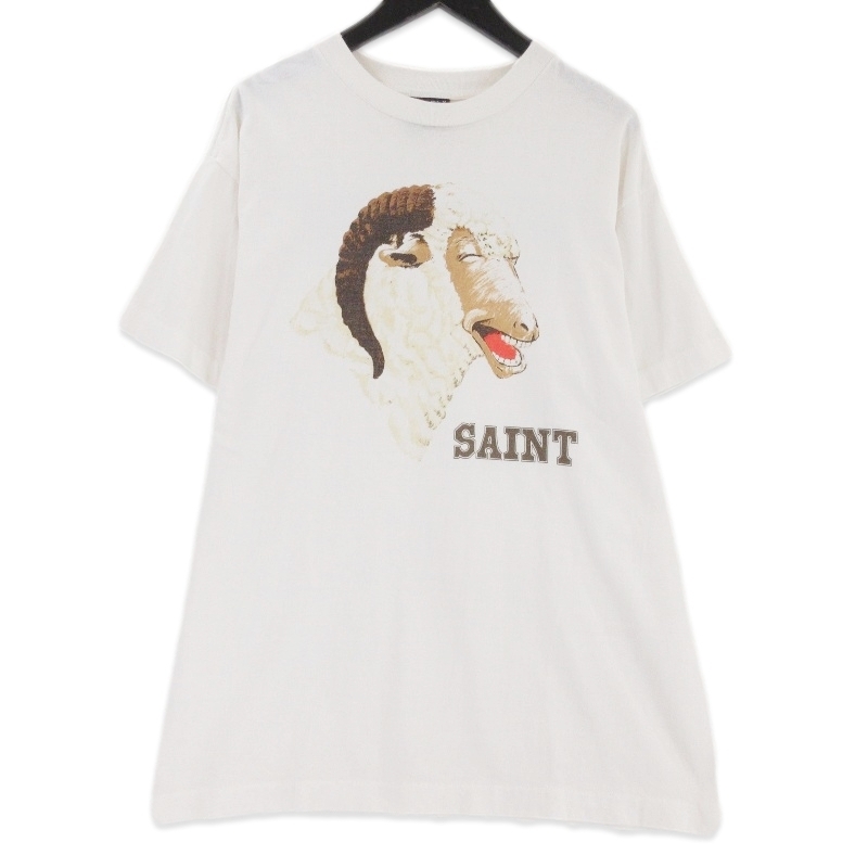 SAINT Mxxxxxx セントマイケル 21AW T-SHIRT_SHEEP HEAVEN SM-A21-0000-008 半袖Tシャツ シープ プリント ホワイト 白 M 71013475拍卖