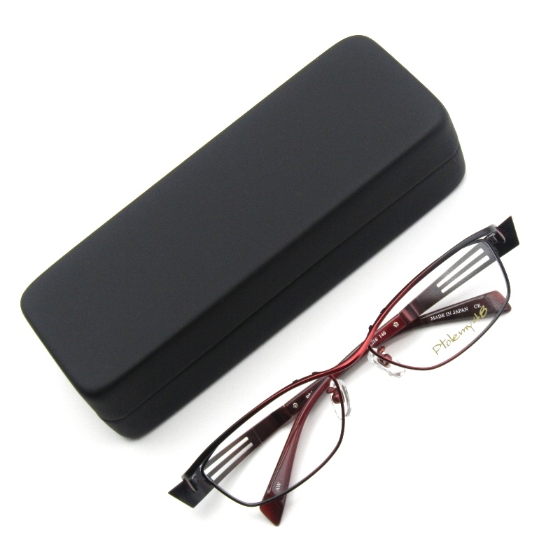 美品 Ptolemy48 トレミー48 メガネフレーム AP-017 APOLLON 日本製 アポロン ウェリントン AW アンティークワイン/ブラック 61003628拍卖