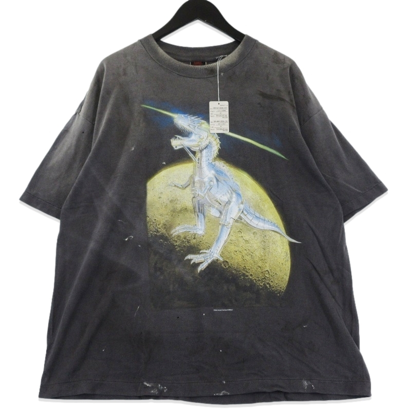 未使用 SAINT Mxxxxxx セントマイケル SRYM_SS TEE T-REX SM-HR1-0000-C76 空山基 ヴィンテージ加工 ブラック 黒 XL タグ付き 70016846拍卖