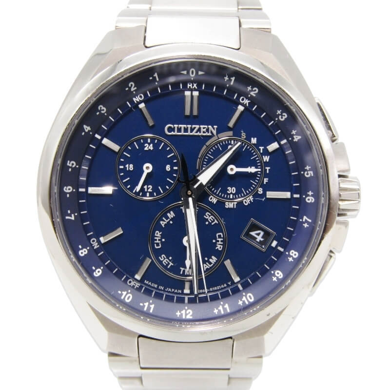 CITIZEN シチズン CB5040-80L ATTESA エコドライブ アテッサ 電波ソーラー E660-S118298 ダイレクトフライト チタン ブルー 28010818拍卖