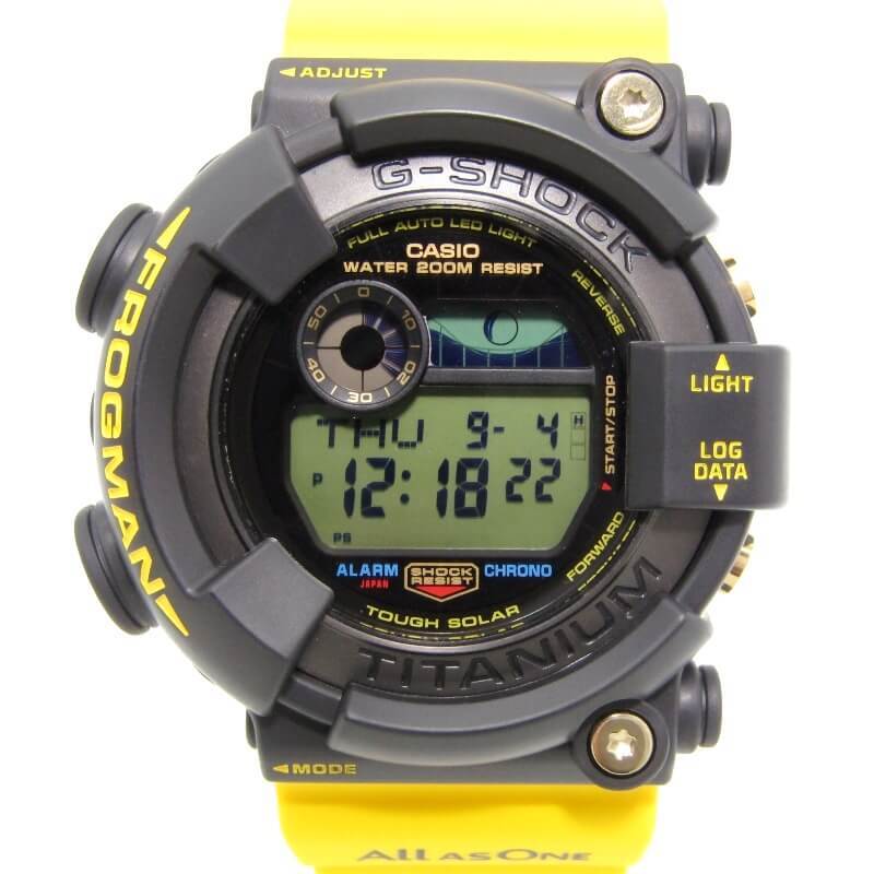 美品 CASIO G-SHOCK Gショック GW-8200K-9JR 2023年 イルカクジラ フロッグマン イルクジ タフソーラー アイサーチ イエロー 28010814拍卖