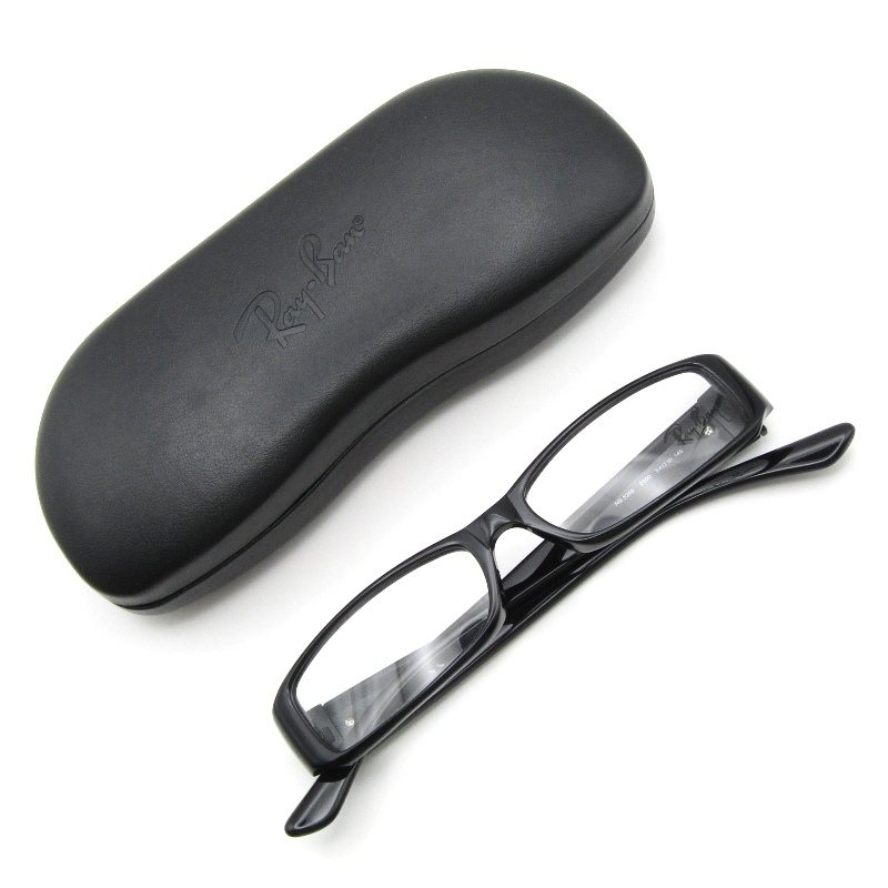 美品 Ray-Ban レイバン メガネフレーム RB5249 中国製 スクエア RX5249 2000 ブラック 61003660拍卖