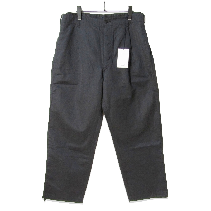 未使用 YLEVE イレーヴ FINX COTTON LAMIE TWILL TROUSERS 170-4240010 トラウザーズパンツ ネイビー 5 タグ付き 27111183拍卖