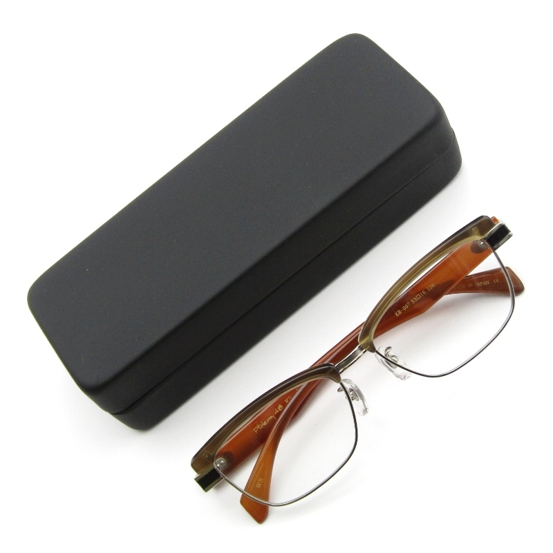 未使用 Ptolemy48 トレミー48 メガネフレーム KB-007 King Buffalo 日本製 キングバッファローホーン WS シルバー/ブラウン 61003670拍卖