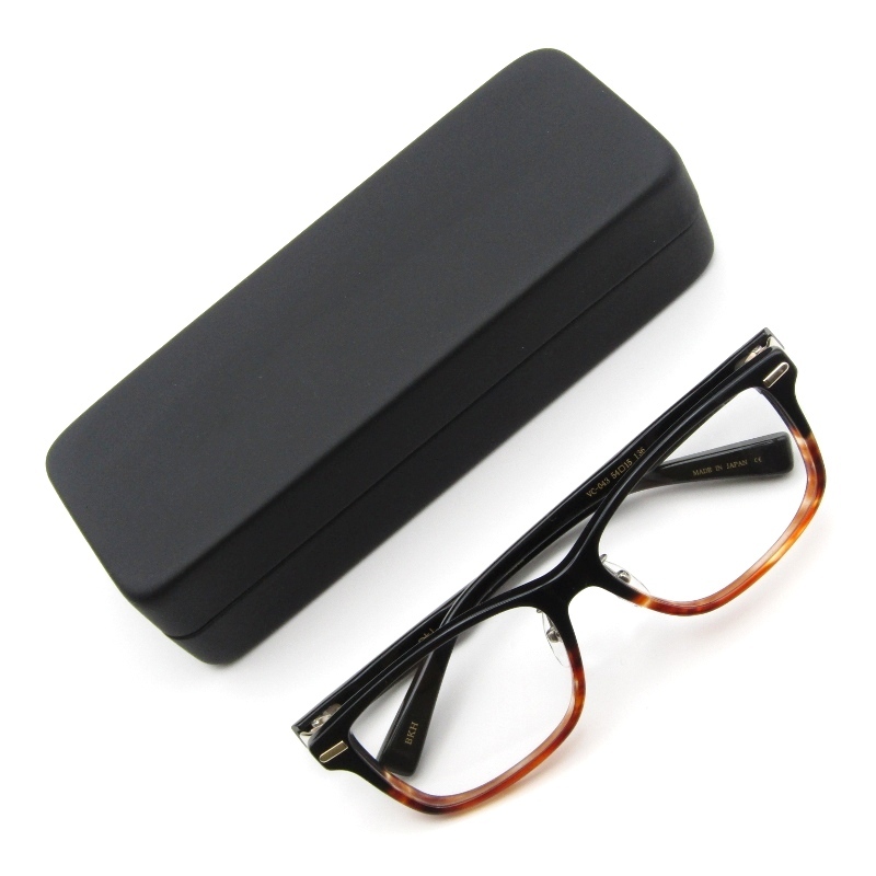 美品 Ptolemy48 トレミー48 メガネフレーム VC-043 Vintage Celluloid 日本製 セルロイド BKH ブラック/ブラウンハーフ 61003690拍卖