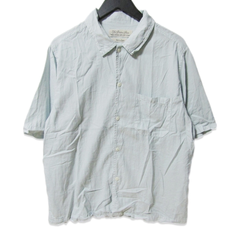 REMI RELIEF レミレリーフ コットンシルクアロハシャツ RN28369039 S/S 刺繍フラガール 半袖オープンカラーシャツ ブルー M 27111220拍卖