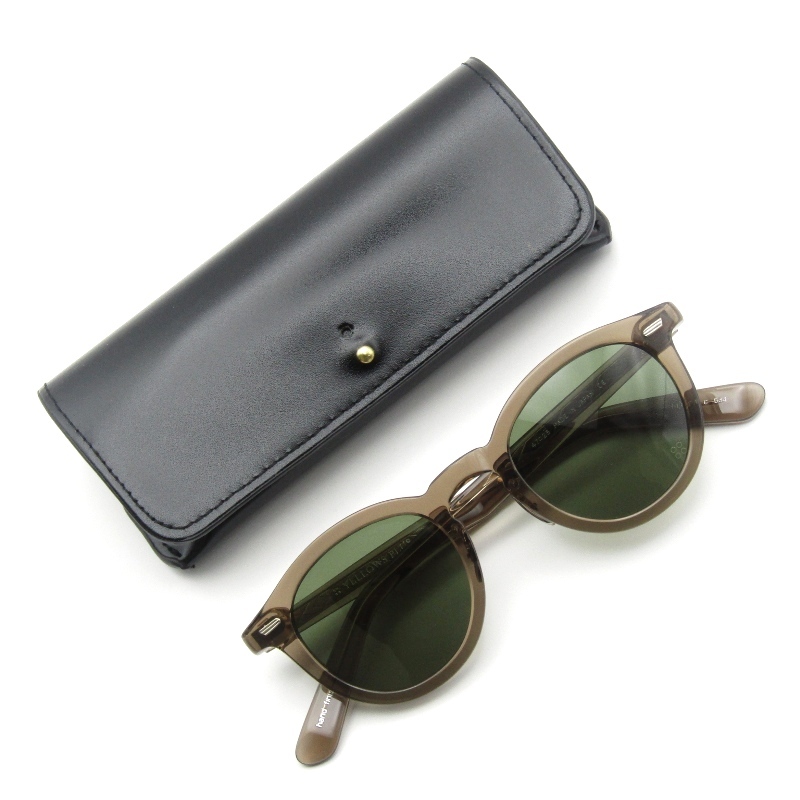 未使用 YELLOWS PLUS イエローズプラス サングラス BENNET 日本製 ベネット ボストン 534 burnt umber 61003702拍卖