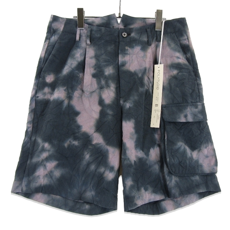 未使用 POLYPLOID ポリプロイド CAMION SHORTS B-3-005-031 ショートパンツ ハーフパンツ BLACK MULTI 3 タグ付き 18001067拍卖