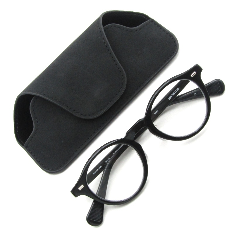 未使用 BOSTON CLUB ボストンクラブ メガネフレーム RAMI 日本製 ラミ ボストン 01 Black 65008656拍卖