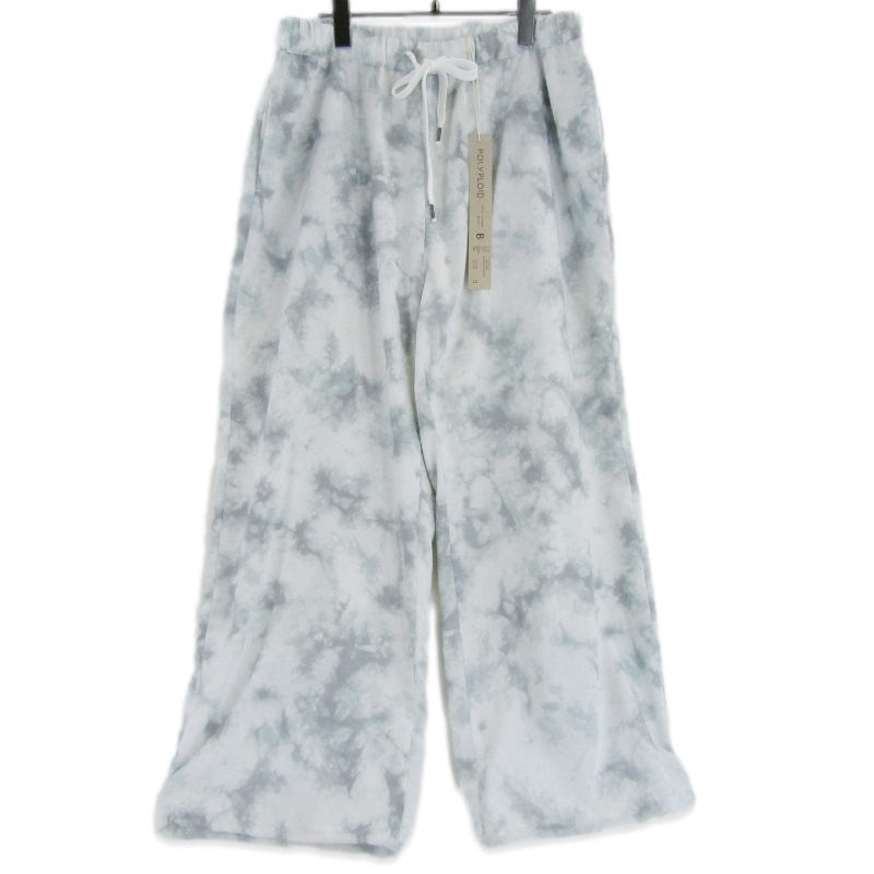 未使用 POLYPLOID ポリプロイド OVER PANTS B-3-004-027 オーバーパンツ イージーパンツ WHITE/SAGE 3 タグ付き 18001068拍卖