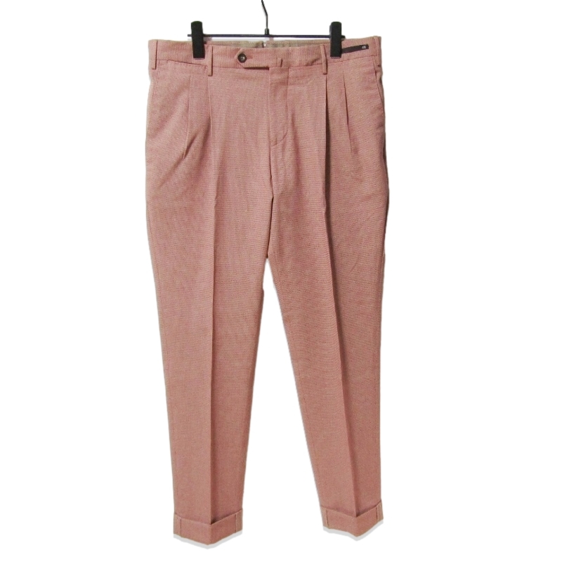 PT01 ピーティーゼロウーノ スラックスパンツ COASSYZOORFT MP40 STRETCH SONNY FIT ジップフライ レッド 48 27111344拍卖