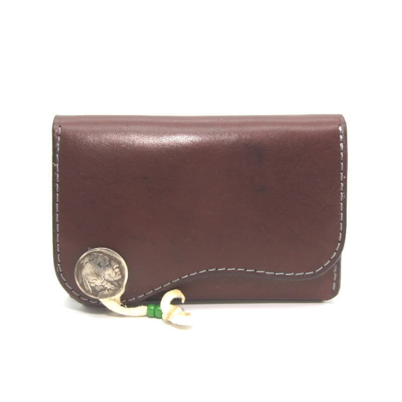 Koudlka Leather クーデルカレザー カードケース サドル 名刺入れ コンチョ ミニ財布 ブラウン 28010905拍卖