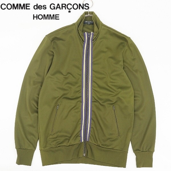 【HA174】◆COMME des GARCONS HOMME コムデギャルソン オム AD2004 製品染め テープ使い トラック ジャケット オリーブグリーン S拍卖