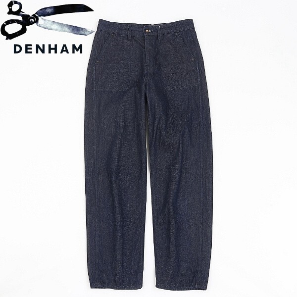 【HA230】◆DENHAM デンハム BONNIE VR ロゴ刺繍 ハイウエスト デニム パンツ ジーンズ インディゴ 25拍卖