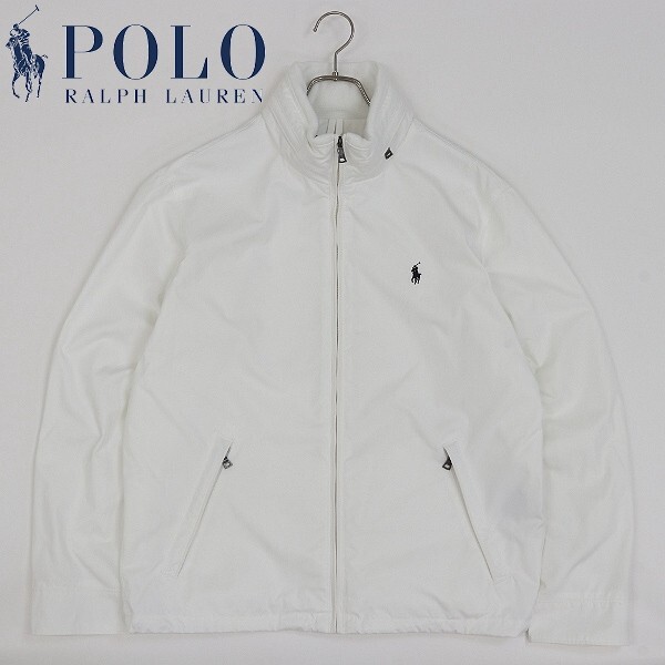 【HA345】国内正規品◆POLO RALPH LAUREN ポロ ラルフローレン ポニー刺繍 ジップ ジャケット 白 ホワイト M拍卖
